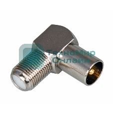 Переход гнездо F-штекер TV угловой Rexant