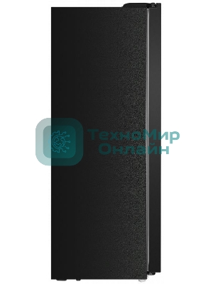 Холодильник Maunfeld MFF177NFSB черный глянц. двухкамерный 263/170л морозилка сбоку, No Frost, Side by Side