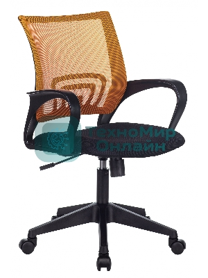 Кресло Бюрократ CH-695N/OR/TW-11 оранжевый/черный, сетка, 120 кг, механизм качания