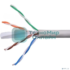 Кабель Cablexpert UPC-6055-4-CU/100, UTP indoor 4x2x0.55, медный, кат.6, однож., 100м, box, серый