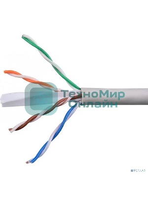 Кабель Cablexpert UPC-6055-4-CU/100, UTP indoor 4x2x0.55, медный, кат.6, однож., 100м, box, серый