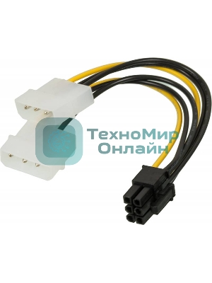 Кабель питания Ningbo RTL-C32 PCI-E 6pin/2xMolex