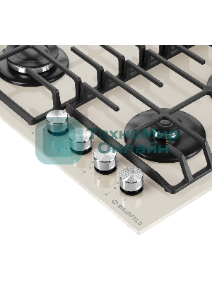 Газовая варочная панель Maunfeld EGHG.64.6CBG/G, 4 конфорки, закаленное стекло, бежевый