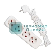 Удлинитель 4х2 м с заземл. 16А IP20 Lezard 720-0402-401