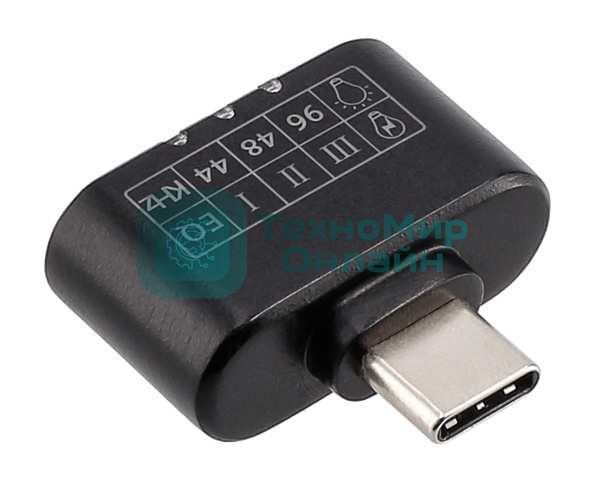 Разветвитель USB-C Hama 00135747 2порт. черный