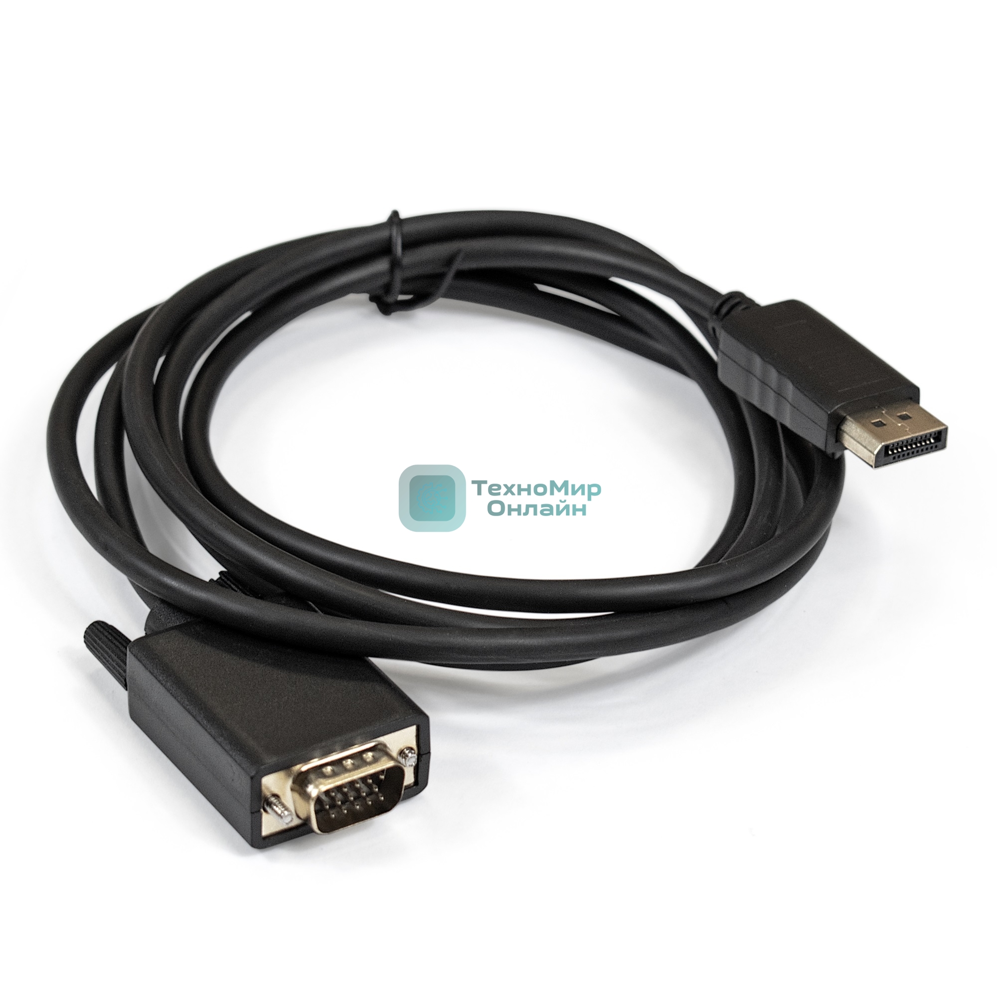 Кабель ExeGate EX284914RUS DisplayPort-VGA ExeGate EX-CC-DPM-VGAM-1.8 (20M/15M, 1,8м, экран)