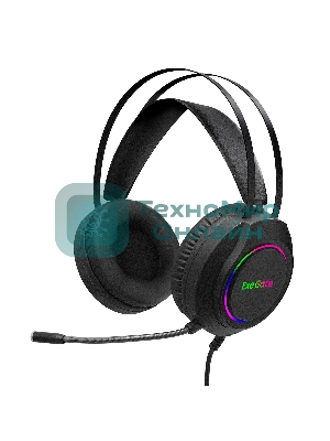 Гарнитура Exegate Cosmos HS-702GL чёрный, проводная, USB, виртуальный звук 7.1, подсветка