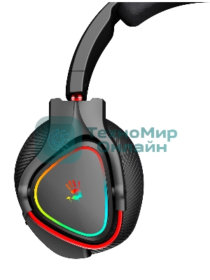 Гарнитура Bloody MR710 чёрный, беспроводная + проводная, Bluetooth, до 44 ч, подсветка