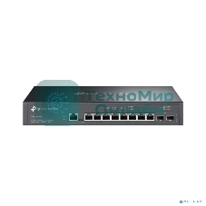 Коммутатор управляемый TP-Link SG3210X-M2 Omada уровня 2+ с 8 портами 2,5 Гбит/с и 2 портами SFP+, 1U, монтируется в 13-дюймовую стойку