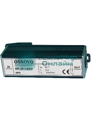 Грозозащита OSNOVO Устройство грозозащиты для ЛВС (скорость до 100 Мб/с)