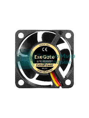 Вентилятор для корпуса ExeGate ExtraPower EP04020B3P черный, 40 мм, 7000 об/мин, 32 дБ, 3 pin