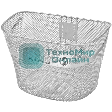 Велокорзина передняя JL-044-2 серебристая для 28