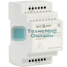 Источник питания SKAT-24-1.0 DIN 24В 1,3А АКБ внеш. 2х4,5-12Ач ток заряда 1,0–Iнагр. SKAT-24-1.0 DIN power supply 24V 1.3A battery ext. 2х4.5-12Ah charge current 1.0 – Iload.