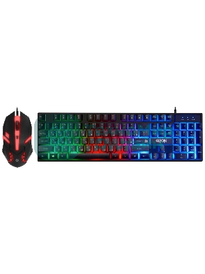 Комплект клавиатура+мышь Defender Glion C-123 проводной, USB, 1600 DPI, чёрный