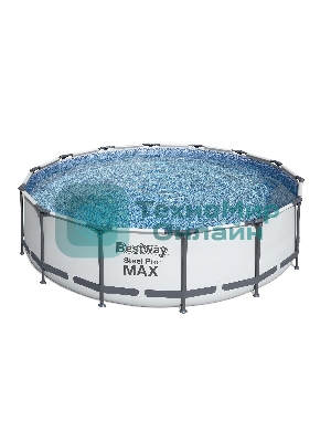 56950 BW, Bestway, Каркасный бассейн Steel Pro Max 427х107см, 13030л, фил.-насос 3028л/ч, лестница, тент, уп.1