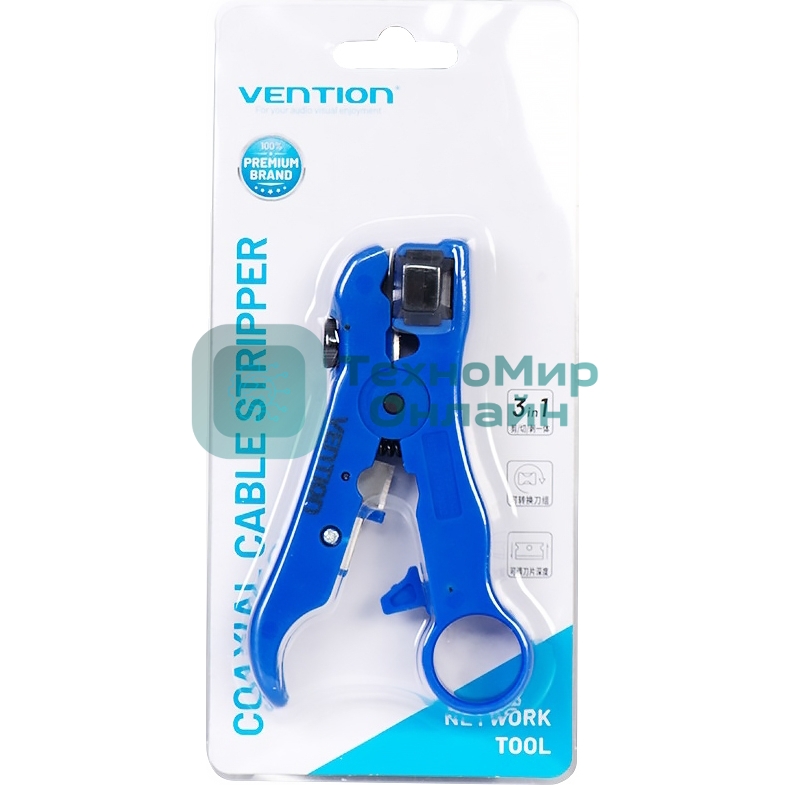Мультифункциональный инструмент для зачистки коаксиального кабеля Vention