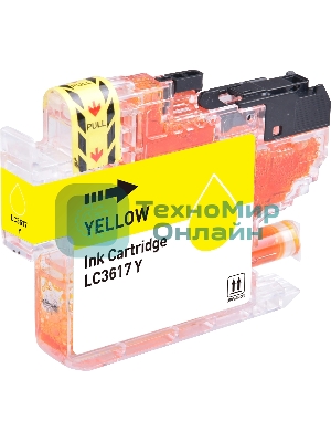 Картридж струйный Cactus CS-LC3617Y желтый (14 мл) для Brother MFC-J2330DW/J2730DW/J3530DW/J3930DW