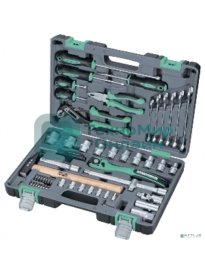 Набор инструментов Stels 14113 1/2'' cr-v s2 усиленный кейс 58 предм.