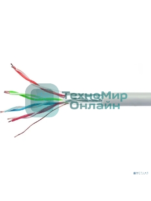 Кабель Cablexpert FPC-6057-4-CU/100, FTP indoor 4x2x0.57, медный, кат.6, однож., 100м, box, серый