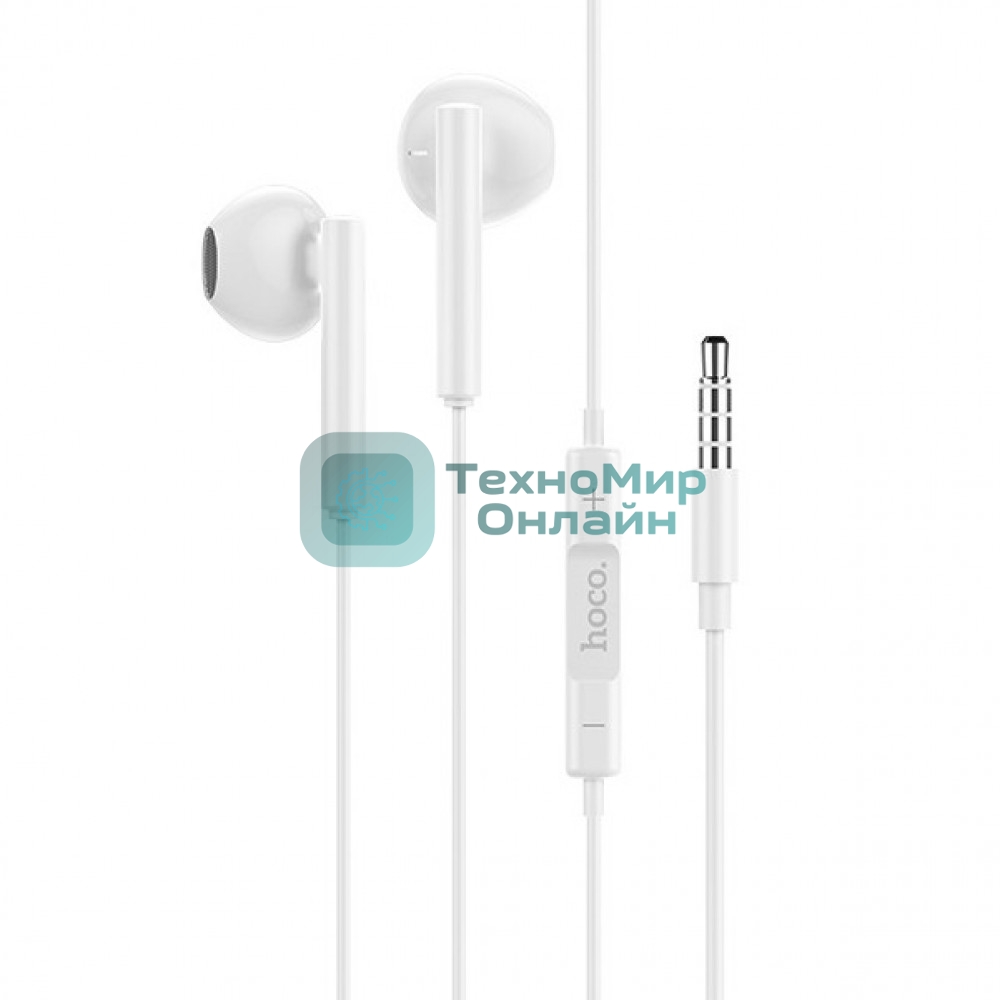 Проводные наушники Hoco M64 белый, внутриканальные, Jack 3.5 мм