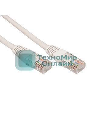 Патч-корд U/UTP Rexant cat.6a (10G), RJ45-RJ45, неэкранированный, 28AWG, LSZH, серый, 0.5 м
