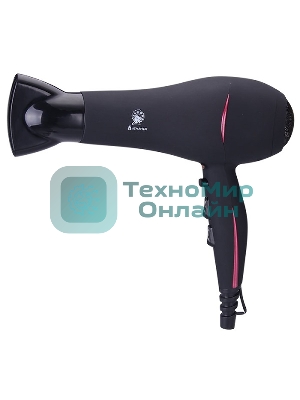 Фен Василиса ФН6-2200 черный/малиновый, 2200 Вт, ионизация