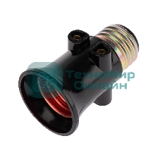 Патрон-розетка Rexant карболитовый Е27 черный с этикеткой