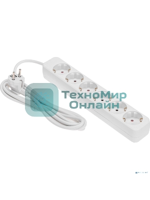 Удлинитель STANDARD 6 гнезд, 3м, 3х1,0мм², с/з, белый REXANT