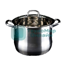 Кастрюля Lara LR02-44 15,2 л LR02-44 Кастрюля Lara (нерж) 28x23 см, 15.2 л, капсулир индукц дно, крышка из стали