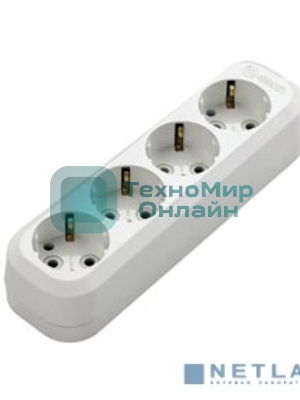 Колодка удлинителя 4 гнезда с заземлением Makel