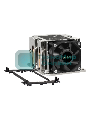 Кулер+направляющая планка ExeGate ESNK-P0068AP4.PWM.2U.3647.Cu + BKT-0126 (Al+Cu, 2U, 4 тепл. трубки, LGA3647, Square, TDP 205W, PWM, 2100-6800RPM, 2 ball bearing, 4pin, 52db, 430г, на винтах, с термопастой, в комплекте с направляющей планкой (back plate BKT-0126), RTL)