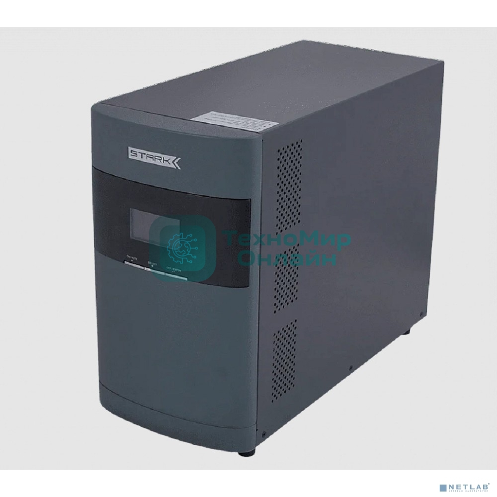 Источник бесперебойного питания STARK SC 2000 Online (8/12A) ИБП 2000 ВА/1600 Вт Online, Напольный, 110-300В, 4 х ЕВРО, Smart-slot, USB, RS232, ЕРО, БЕЗ АКБ - внешние батареи 6 шт до 240 Ач