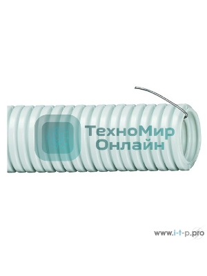 Труба гофрированная ПВХ d40 мм с зондом сер. (уп. 15 м) IEK CTG20-40-K41-015I
