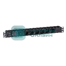 Блок розеток горизонтальный ExeGate ServerPro PDU-19H605 Al-6S-C14-SW-O, 19