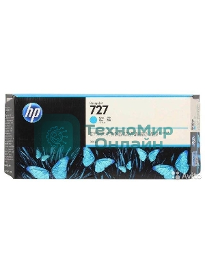 Картридж струйный HP 727 F9J76A голубой для HP DJ T1500/T1530/T2500/T2530/T920/T930 (300мл)