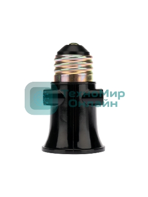 Патрон-розетка Rexant карболитовый Е27 черный с этикеткой