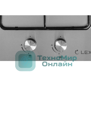 Газовая варочная панель LEX GVS 320 IX1000/3000Вт 2конфорки нерж.сталь