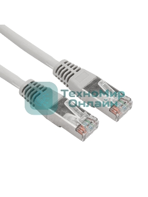 Патч-корд F/UTP Rexant cat.6, RJ45-RJ45, экранированный, 26AWG, LSZH, серый, 2 м