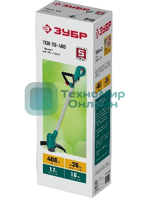 Триммер ЗУБР 400 Вт сетевой, ш/с 26 см