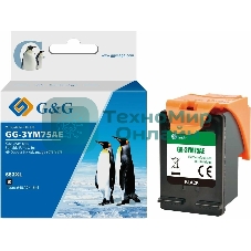 Картридж струйный G&G GG-3YM75AE 653 черный (6мл) для HP DeskJet Plus Ink Advantage 6075/6475