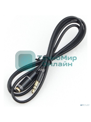 Кабель аудио удлинительный Cablexpert CCAB-02-35MF-1MB. 3.5 Jack (M)/3.5 Jack (F), черный, 1м, блистер