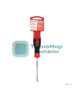 Отвертка шлицевая Rexant SL 3х75 мм, трехкомпонентная рукоятка сталь, S2