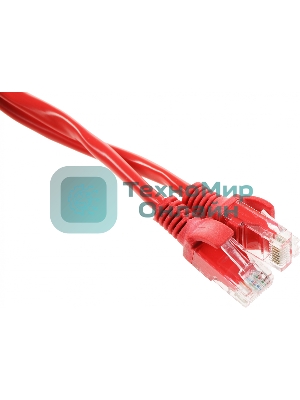 Патч-корд UTP Cablexpert cat.5e, 5м, литой, многожильный (красный)