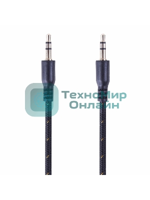 Аудиокабель AUX Rexant 3.5 мм в тканевой оплетке 1 м черный
