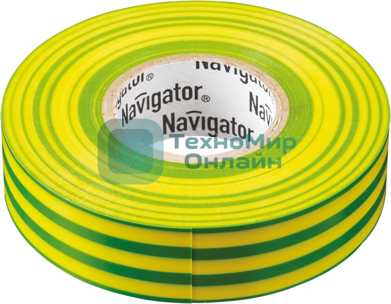 Изолента ПВХ Navigator 15 мм (рул.20м) жел/зел. NIT-B15-20/YG