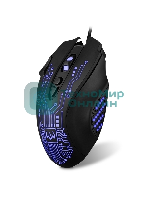 Мышь проводная SVEN RX-G715 черный, 3200 dpi, USB, кнопки - 8