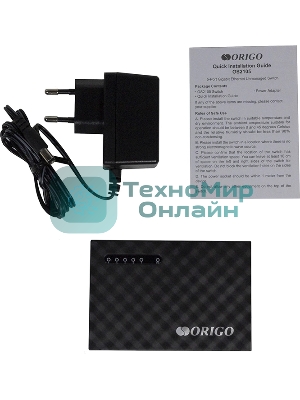 Коммутатор неуправляемый ORIGO OS2105/A2A 5x1000Base-T, корпус пластик