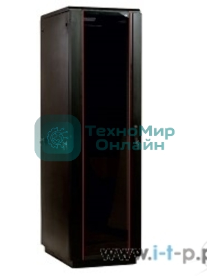 Шкаф телекоммуникационный напольный 33U (600x800) дверь стекло, черный (ШТК-М-33.6.8-1ААА-9005)