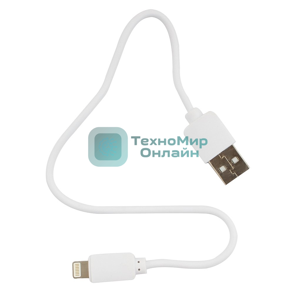 Кабель USB Гарнизон GCC-USB2-AP2-0.3M-W AM/Lightning, для iPhone5/6/7, IPod, IPad, 0.3м, белый, пакет