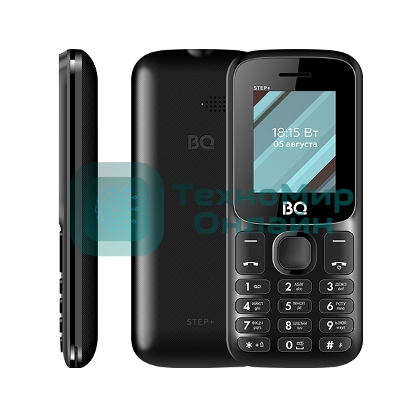 Мобильный телефон BQ 1848 Step+ черный/зеленый